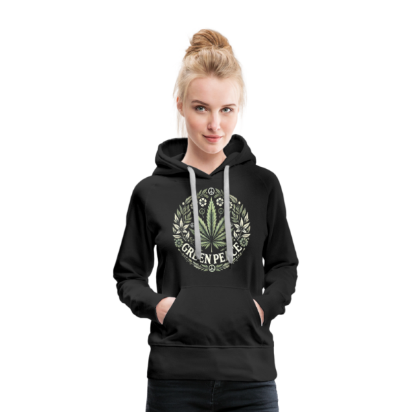 Womens Premium Hoodie - Green Peace